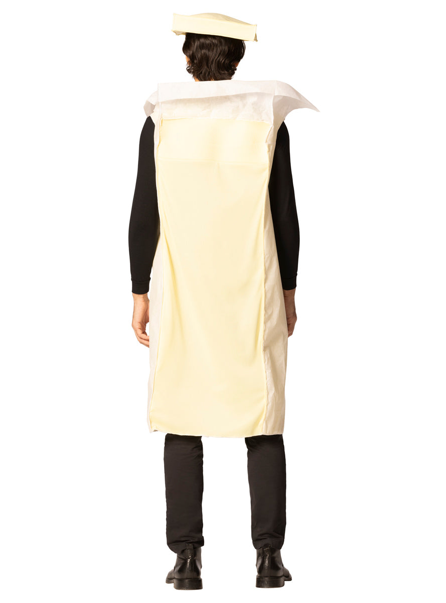 Stick of Butter Novelty Adults Costume - Back Image