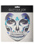 Image of Stick-On Blue Skeleton Face Jewels Halloween Accessory - Main Image