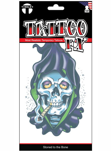 Stoned to the Bone Realistic Temporary Tattoo - Main Image