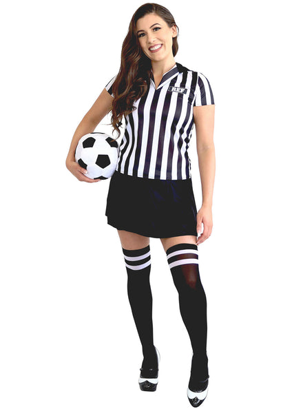 Striped Referee Womens Umpire Costume - Main Image