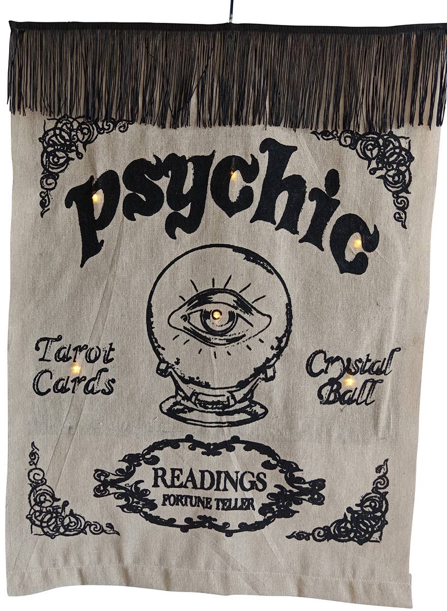 Light Up Psychic Fortune Teller Banner Halloween Decoration