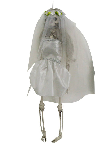 Skeleton Bride with Flower Crown Halloween Decoration