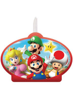 Image Of Super Mario Brothers Birthday Cake Candle