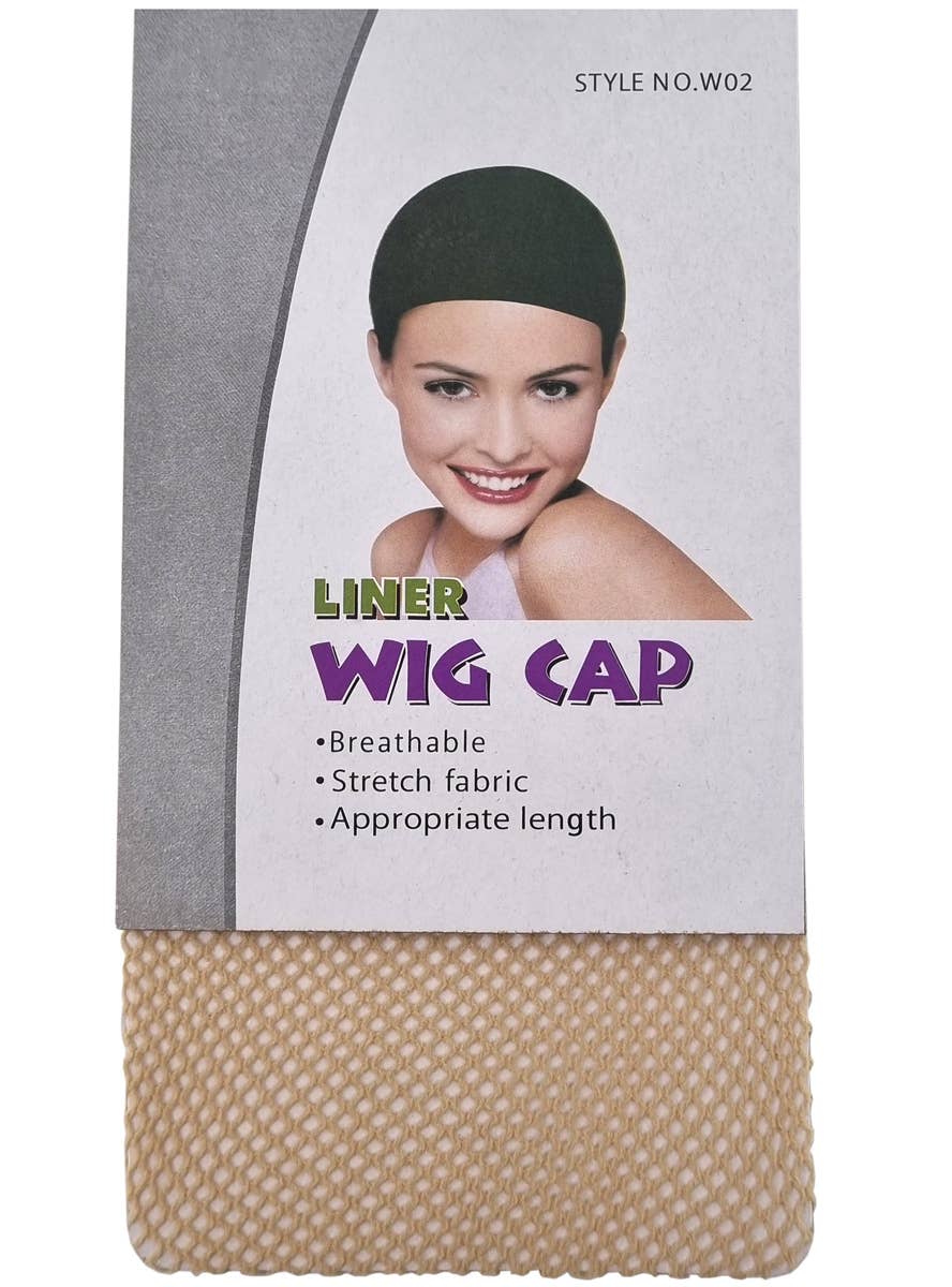 Image of Control Tan Open End Hair Net Wig Cap - Main Image