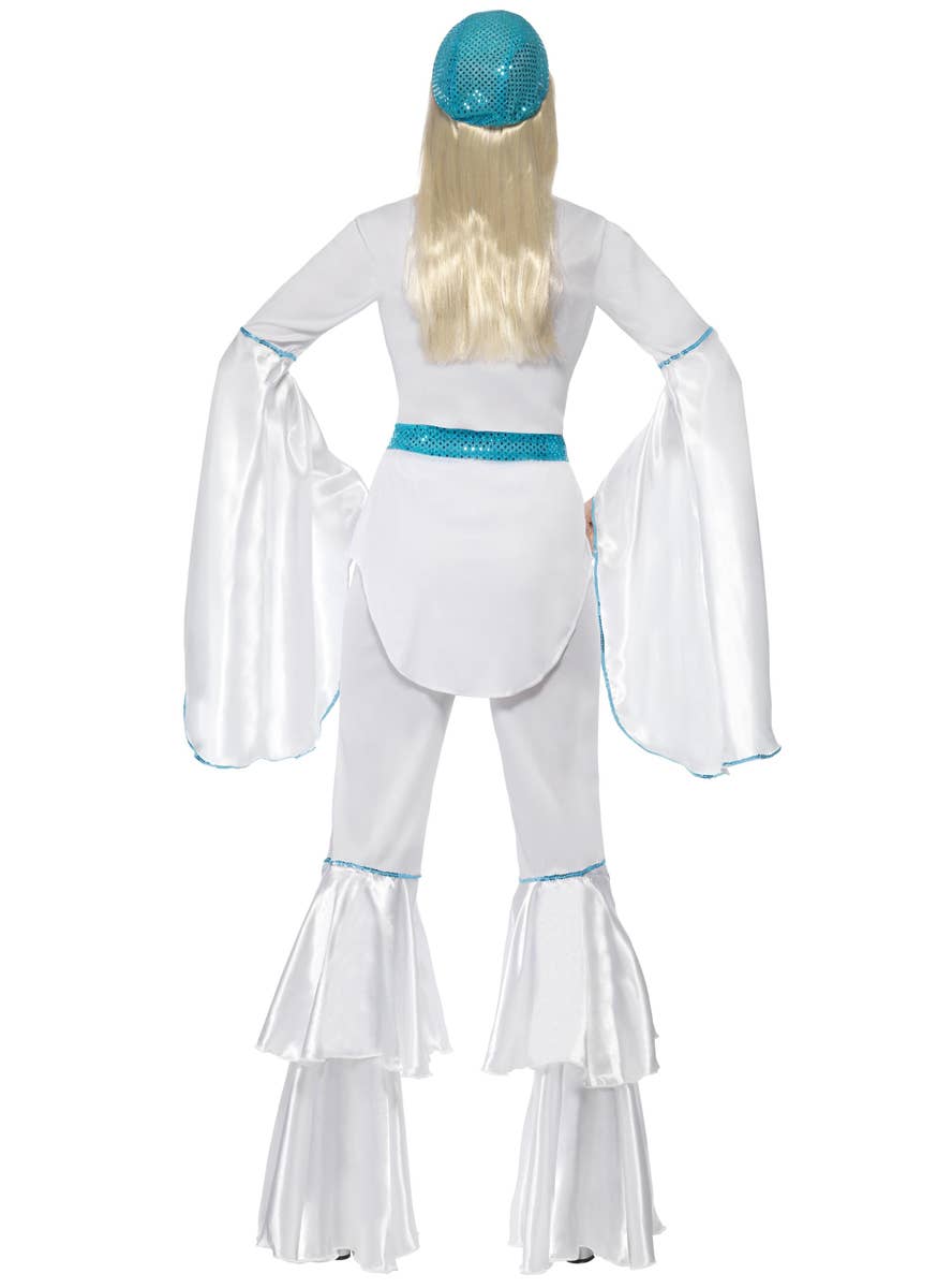 ABBA Super Trooper Women's White 1970's Costume - Back Image