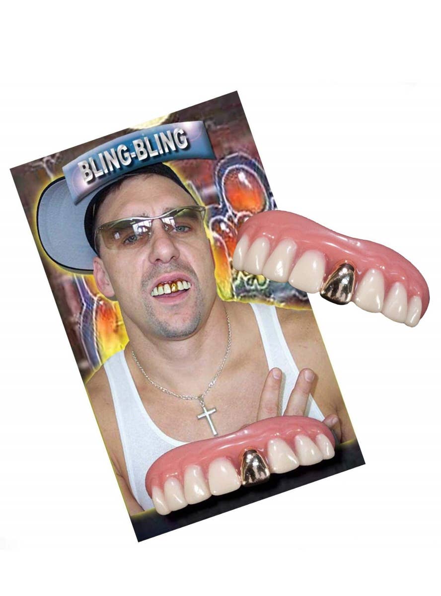 Custom Fit Gold Bling Costume Teeth