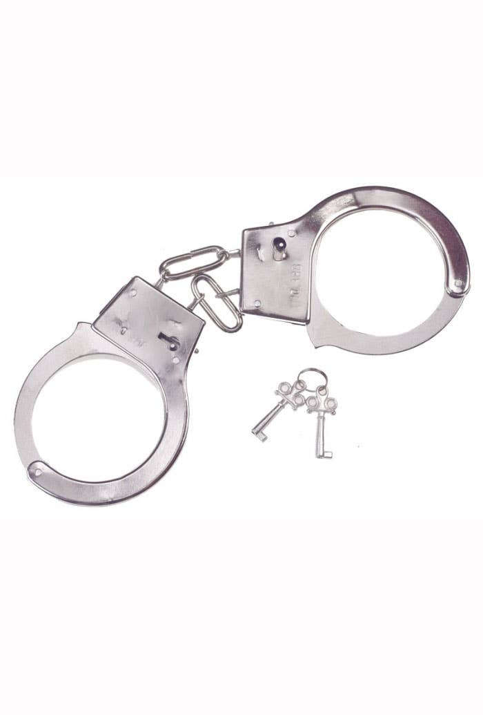 thumbnail image 2 of Gray Plastic Handcuffs – Novelty Costume Accessory For Police, Inmate, Or Convict Dress-Up 2 of 6