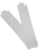 Long White Satin Gloves Costume Accessory
