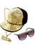 80s Rockstar Hat and Glasses Set