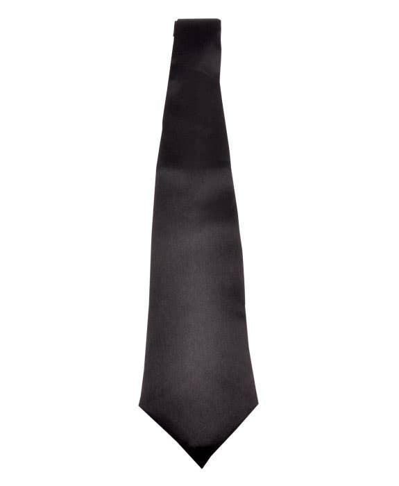Long Black 1920's Satin Costume Accessory Tie