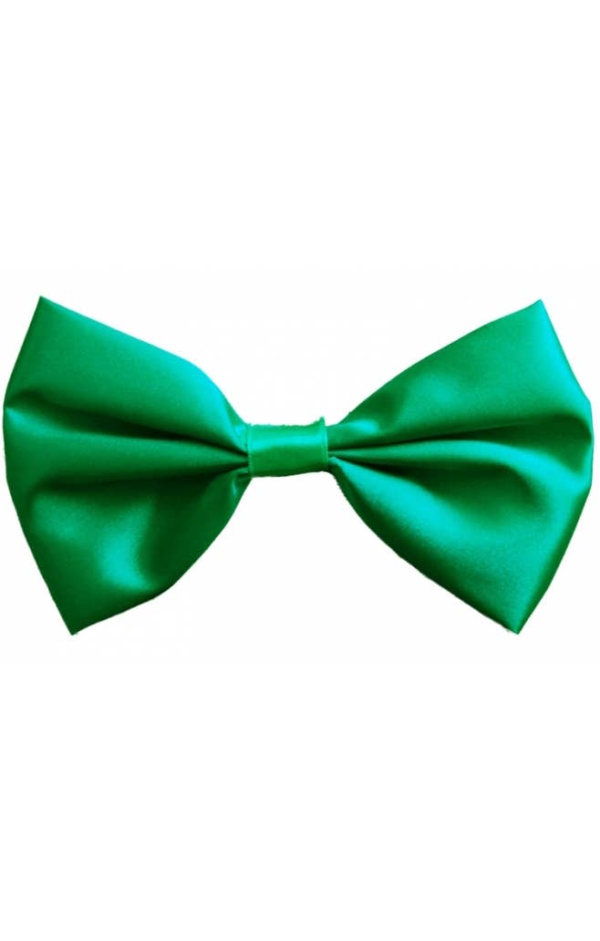 Satin Green Bow Tie Costume Accessory