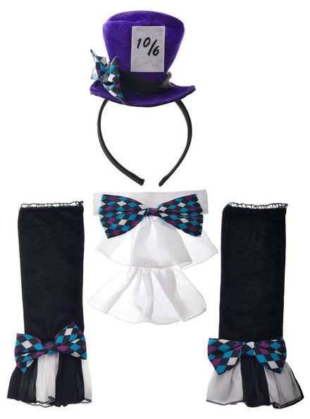 3 Piece Mad Hatter Costume Accessory Set - Main Image