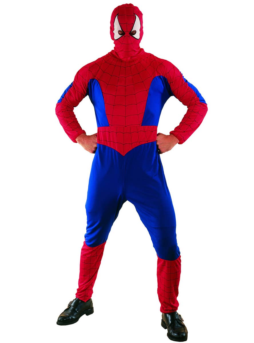 Mens Red and Blue Spiderman Inspired Costume