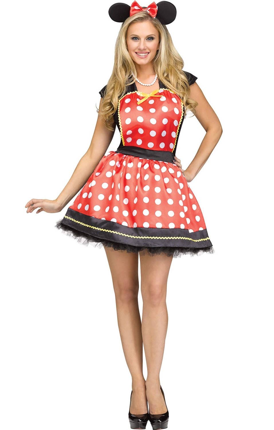Ladies Minnie Mouse Costume Apron| Minnie Mouse Dress And Ears Ladies Minnie Mouse Costume Apron| Minnie Mouse Dress And Ears