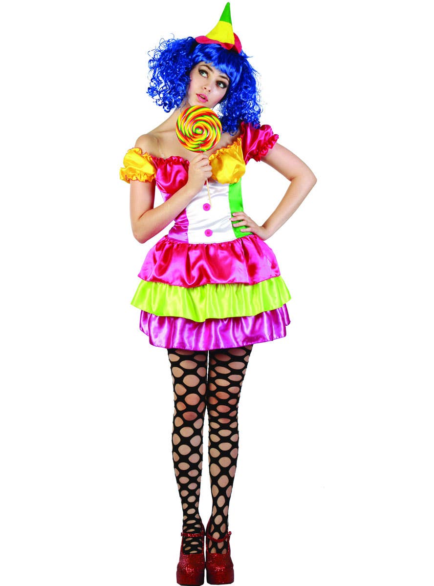 Bright Candy Clown Women's Circus Costume
