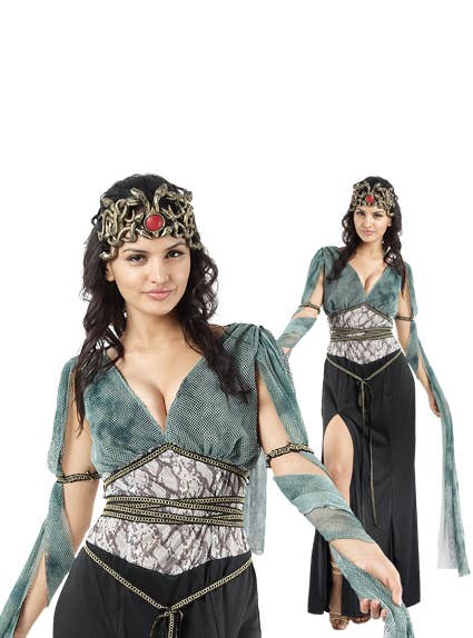 Black Medusa Womens Costume | Womens Medusa Fancy Dress Costume Black Medusa Womens Costume | Womens Medusa Fancy Dress Costume
