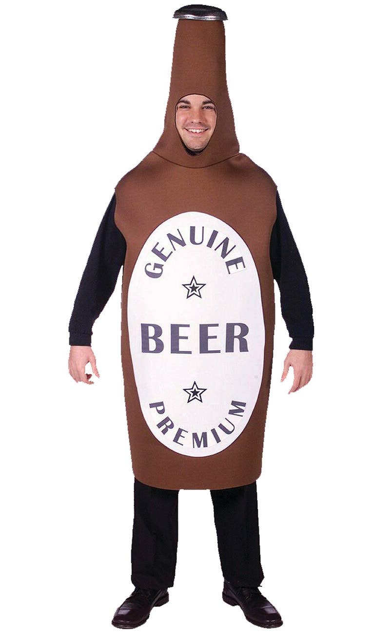 Funny Brown Beer Bottle Costume for Men