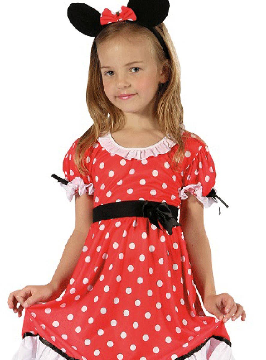 Red and White Mouse Girls Costume | Kids Minnie Book Week Costume Red and White Mouse Girls Costume | Kids Minnie Book Week Costume