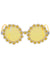 Yellow and White Daisy Hippie Costume Glasses