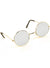 Gold Frame Santa Costume Glasses with Clear Lenses