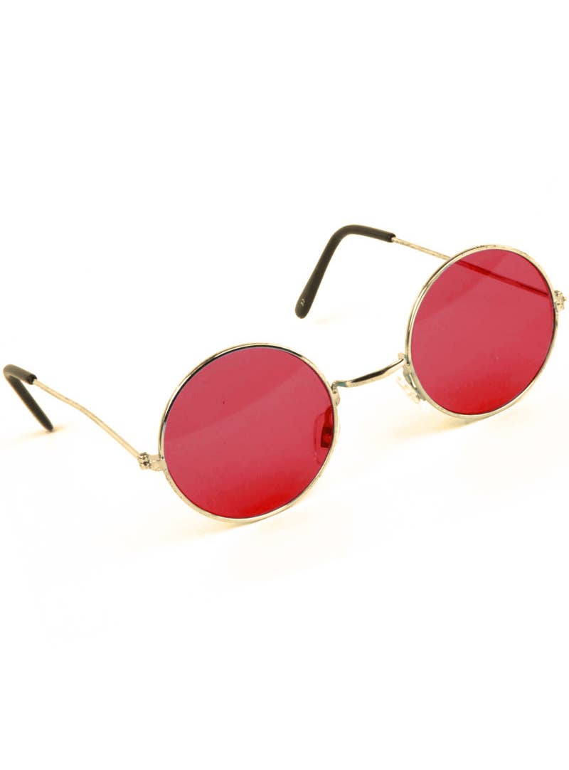 Round Red John Lennon Teashade Hippie Sunglasses