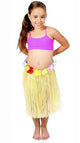 Girls Yellow Hawaiian Hula Skirt with Flowers