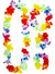 Rainbow Lei Headpiece and Wrist Cuffs Accessory Set