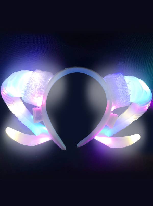 Light Up Goat Horns Costume Accessory - Alternative Image