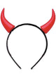 Red Plastic Devil Horns Headband Main Image