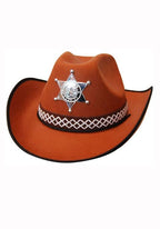 Brown Wild West Cowboy Sheriff Costume Hat