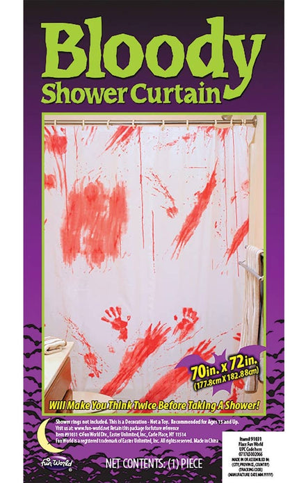 Blood Splattered Halloween Shower Curtain Decoration 1