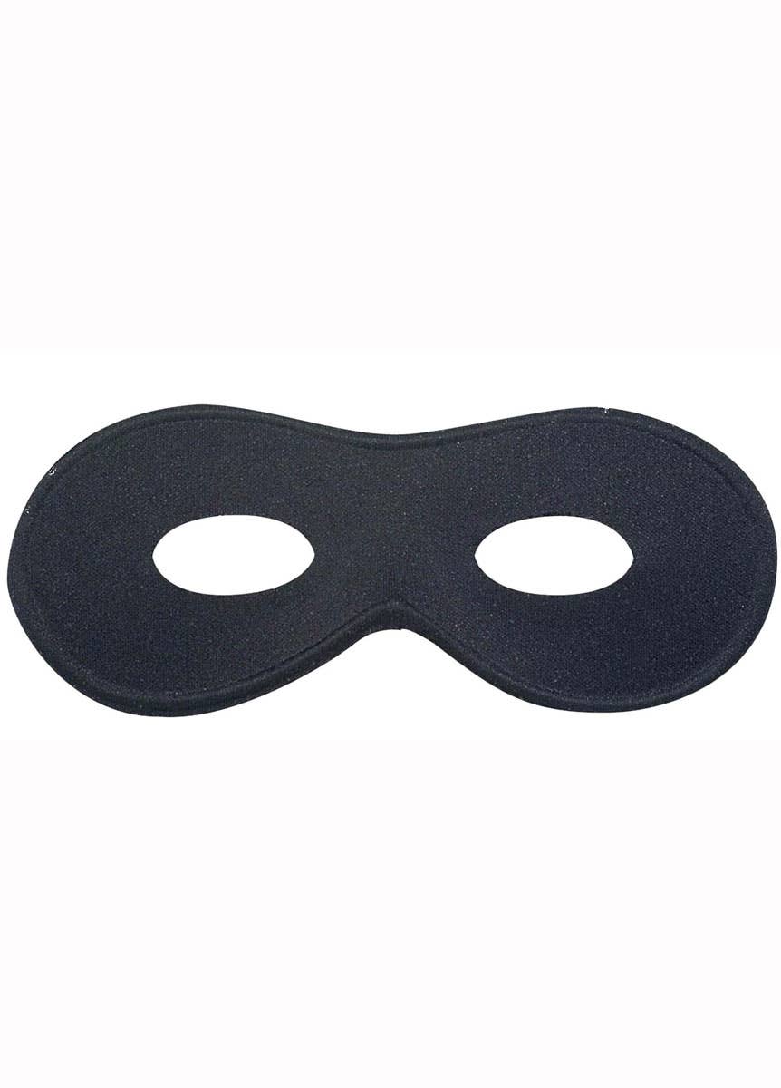 Simple Black Unisex Zorro Masquerade Party Mask - Main Image