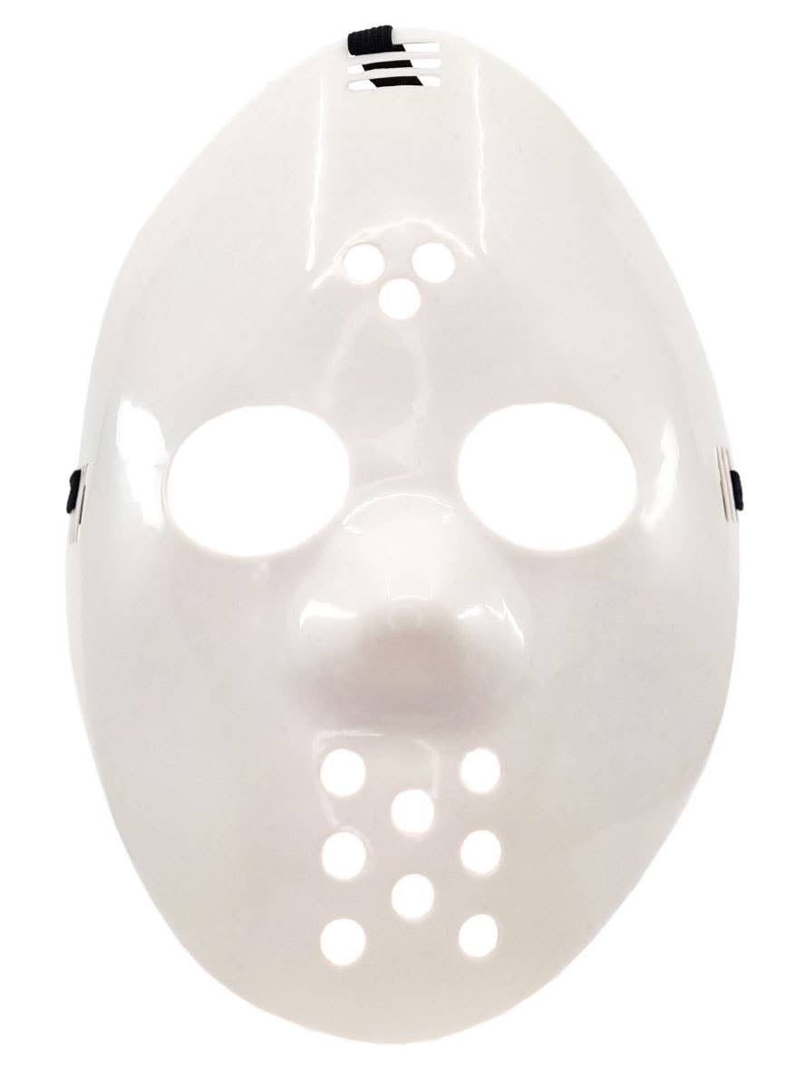 White Jason Voorhees Style Hockey Costume Mask