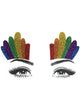 Rainbow Glitter Face Stickers Costume Accessory