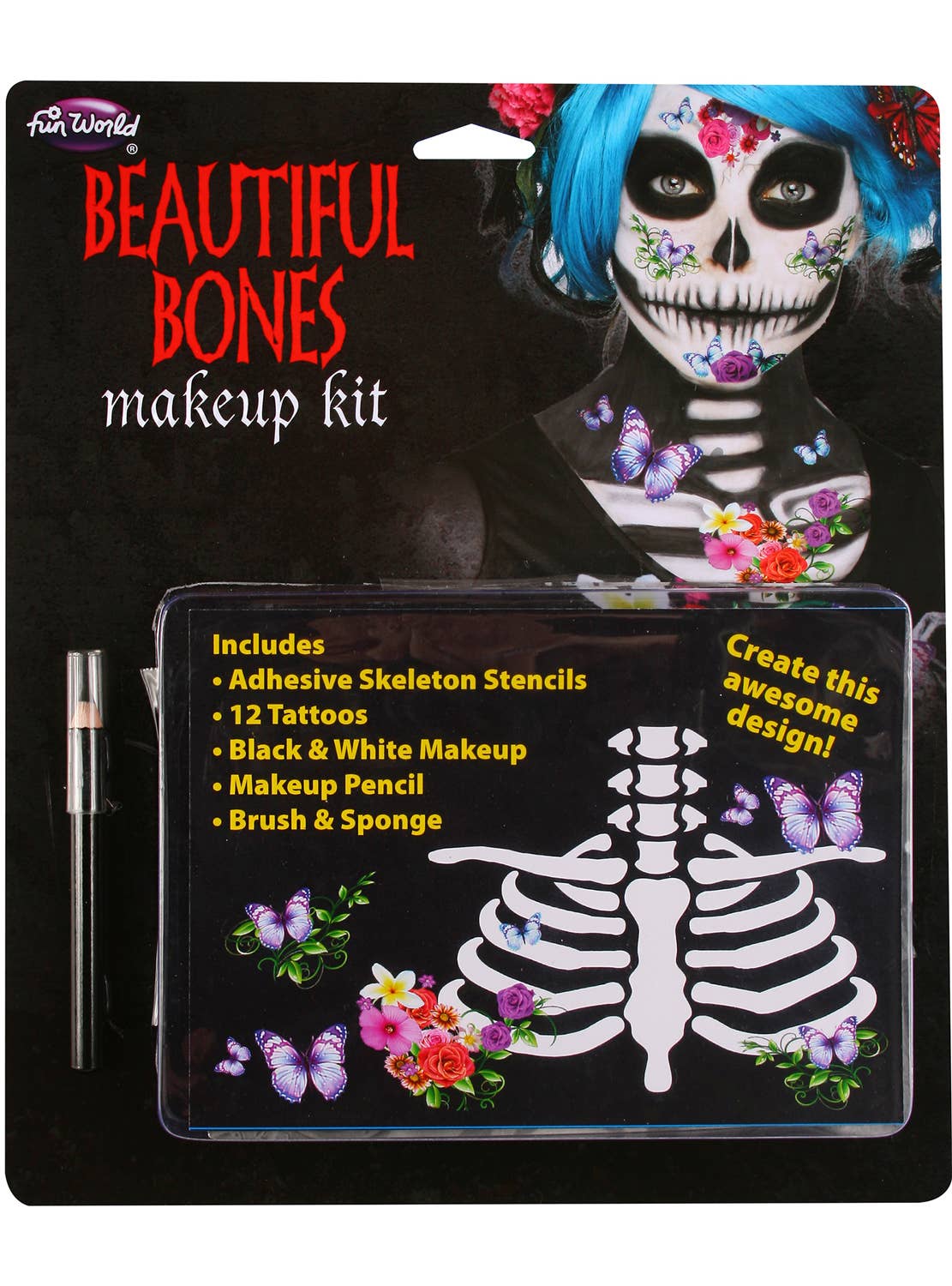 Day of the Dead Skeleton Face Paint Set