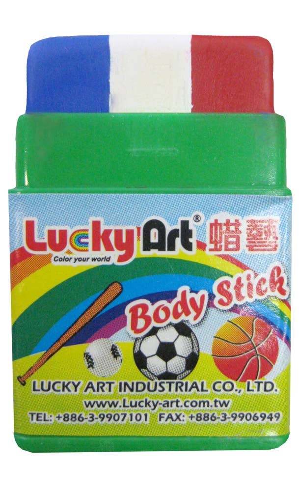 Triple Striped Red, White and Blue Face and Body Paint Stick 
