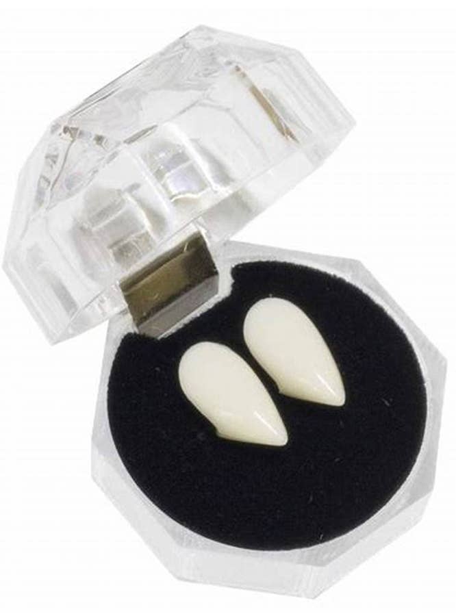 White Vampire Fang Tooth Caps Main Image
