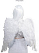 Fluffy White Feather Angel Wings
