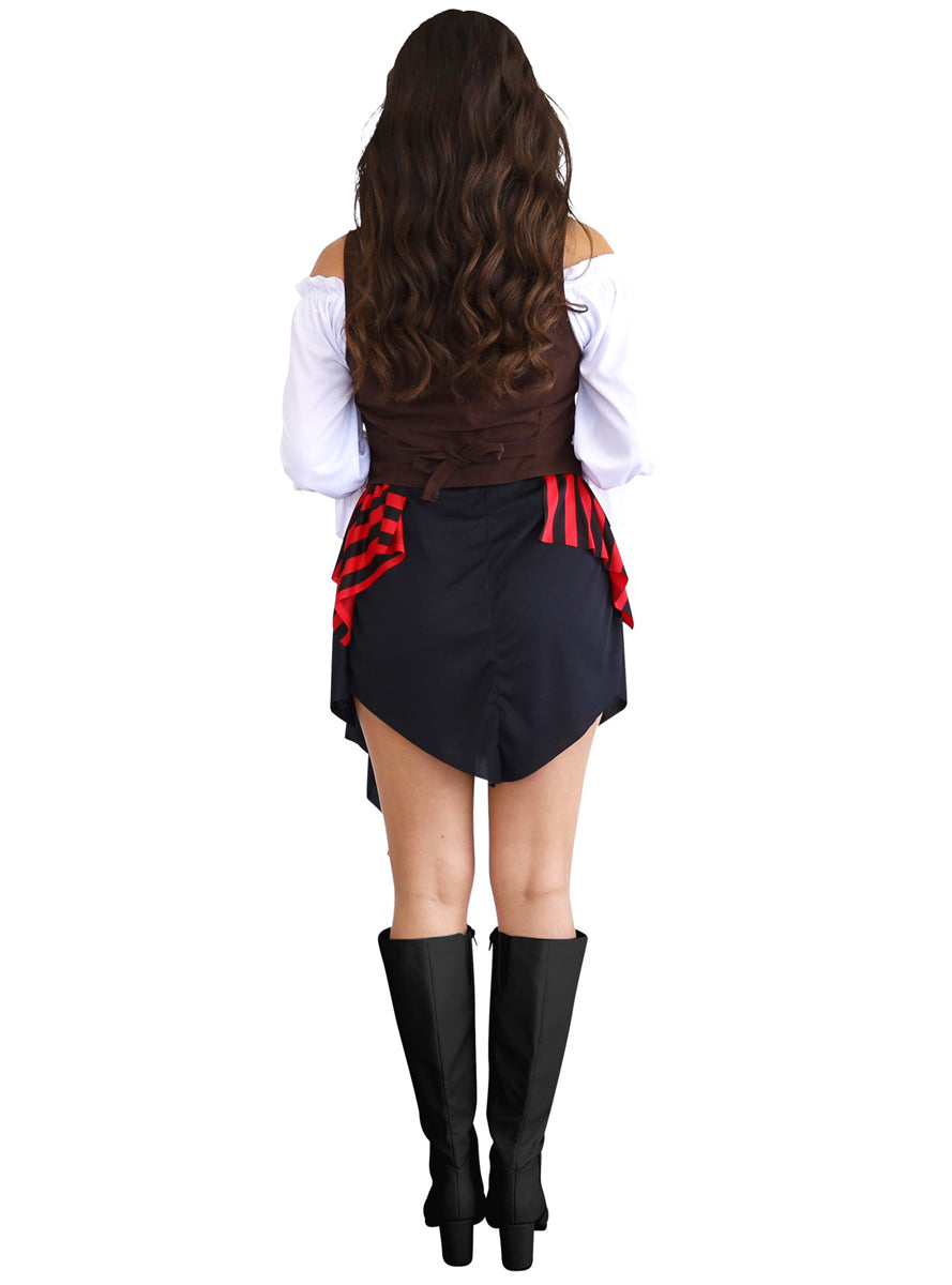 High Seas Pirate Women's Dress Up Costume - Back Image