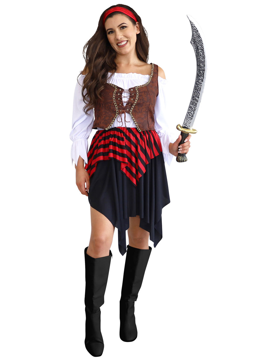 High Seas Pirate Women's Dress Up Costume - Main Image