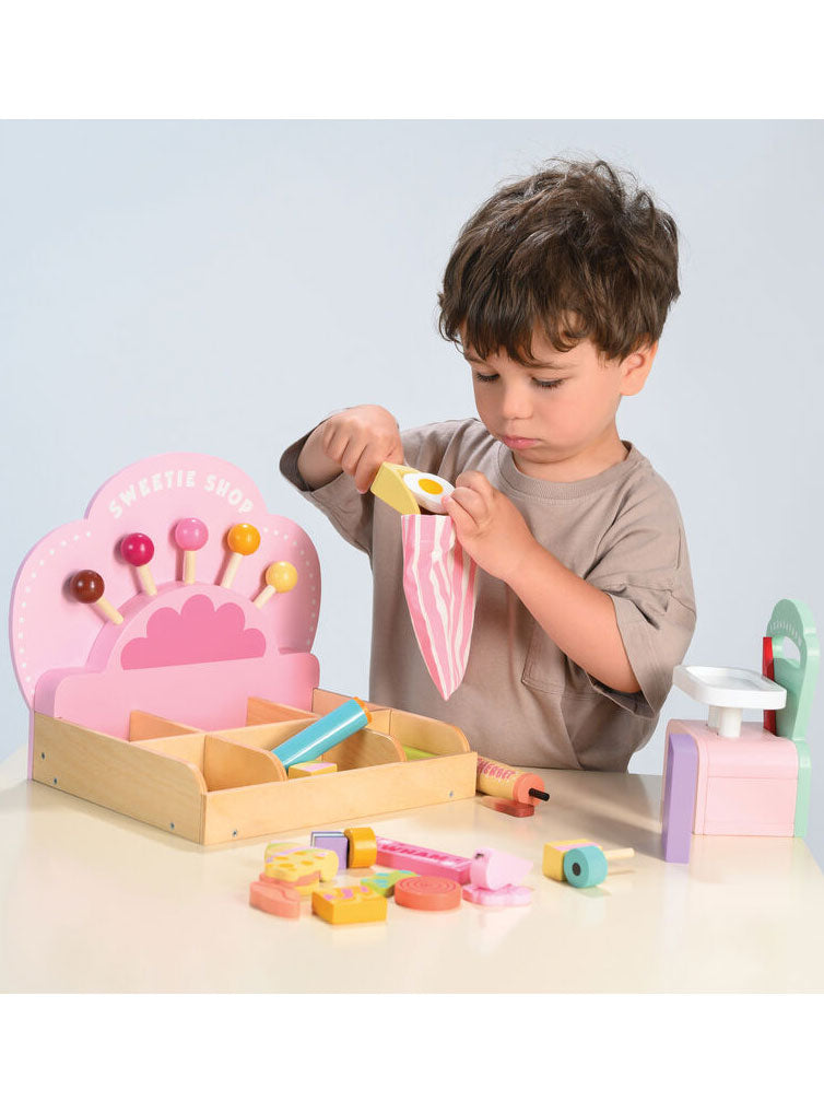 Sweets Pic N Mix Shop Kids Wooden Toy Set - Lifestyle Image 5
