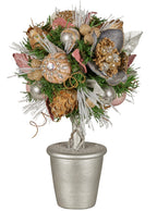 Tabletop 36cm Potted Topiary Tree with Pink Decorations - Main Image