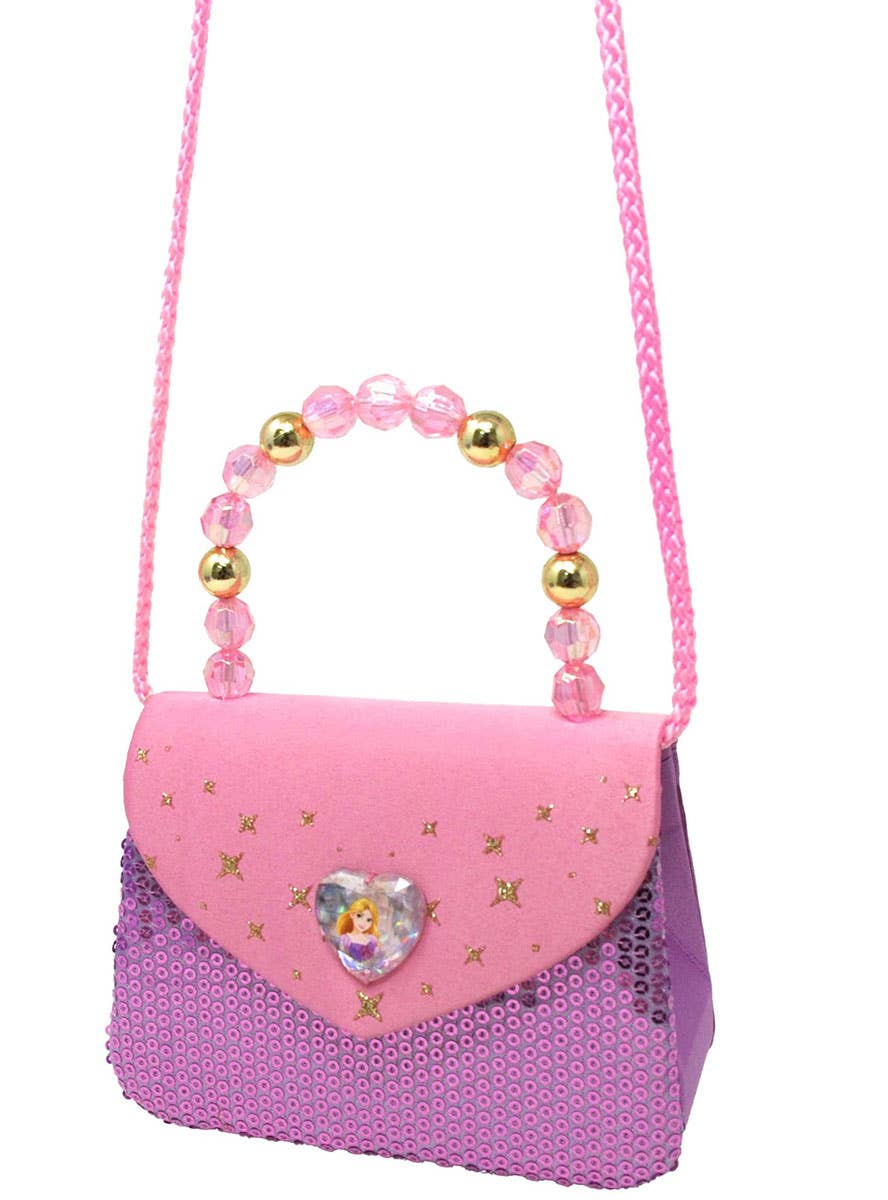 Image of Rapunzel Pink and Purple Sequin Girls Deluxe Costume Bag - Alternate Image