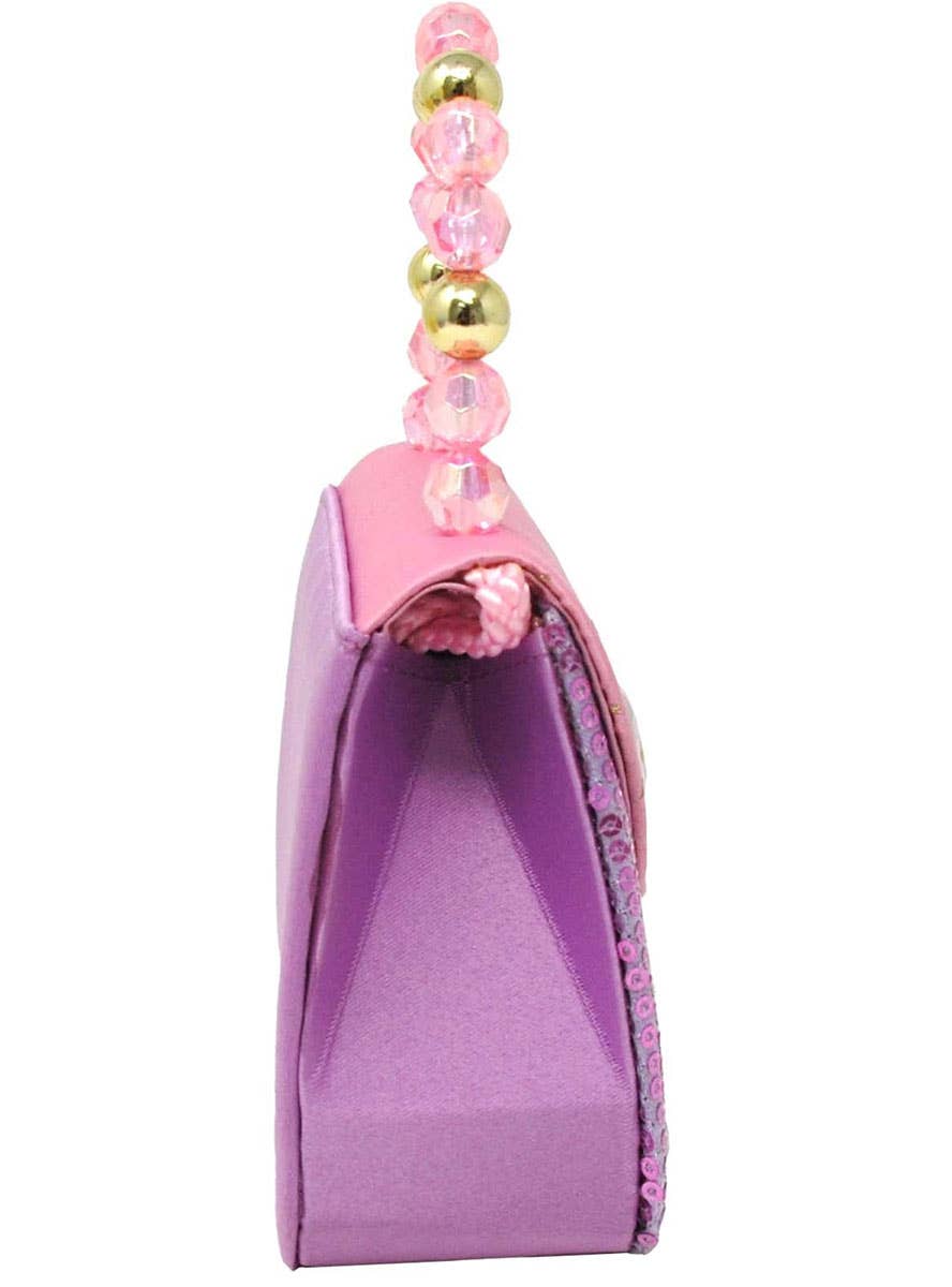 Image of Rapunzel Pink and Purple Sequin Girls Deluxe Costume Bag - Side Image