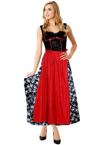 Tavern Maiden Womens Red and Black Oktoberfest Costume - Main Image