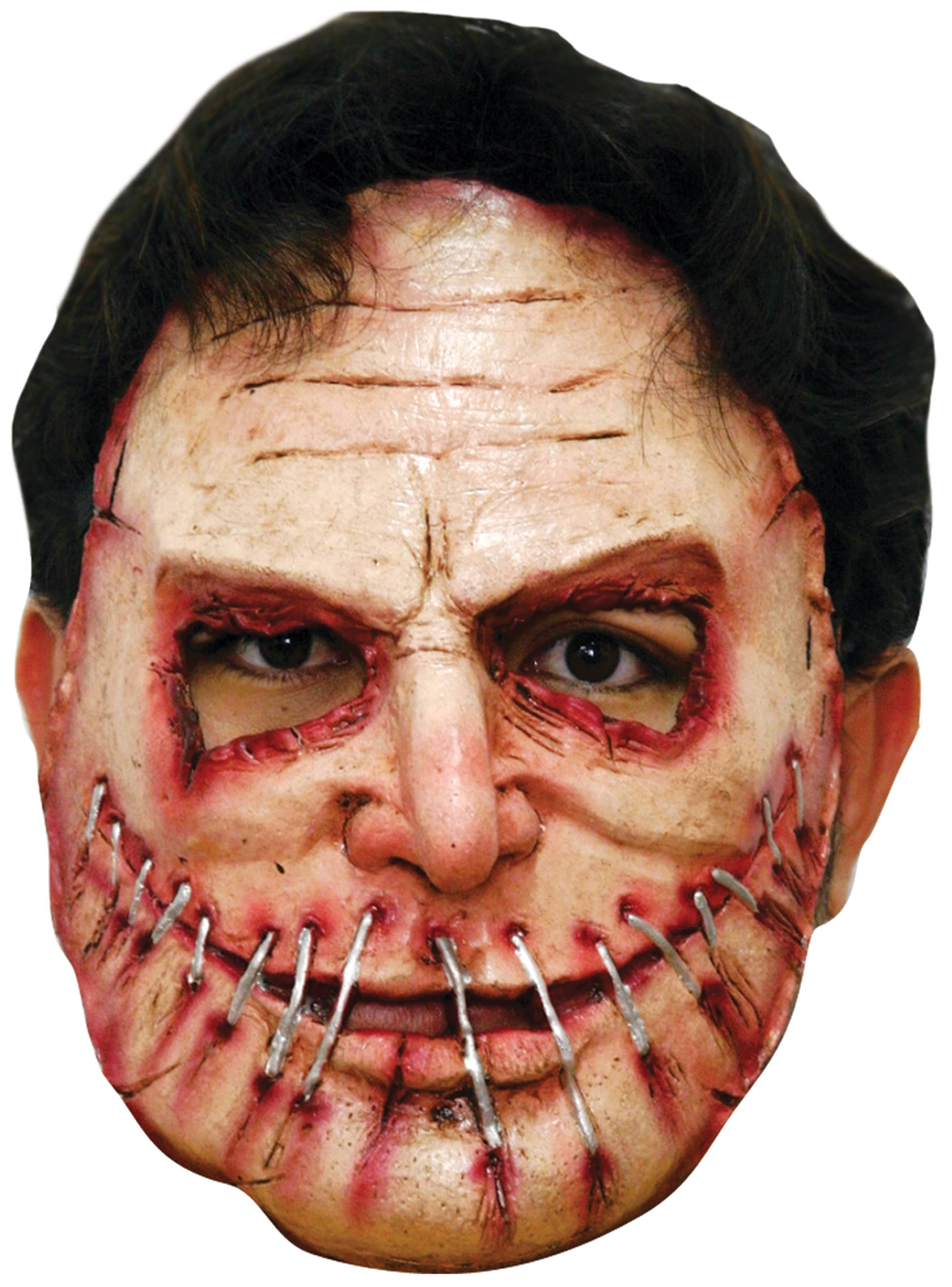 Evil Stitched Smile Serial Killer Halloween Latex Mask