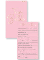 Image of Team Bride Pink 8 Pack Hens Night Advice Cards