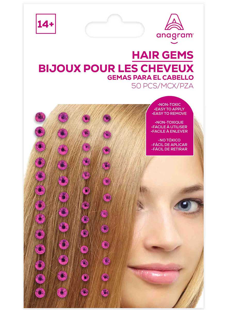 Pink Hair Gems - Main Image
