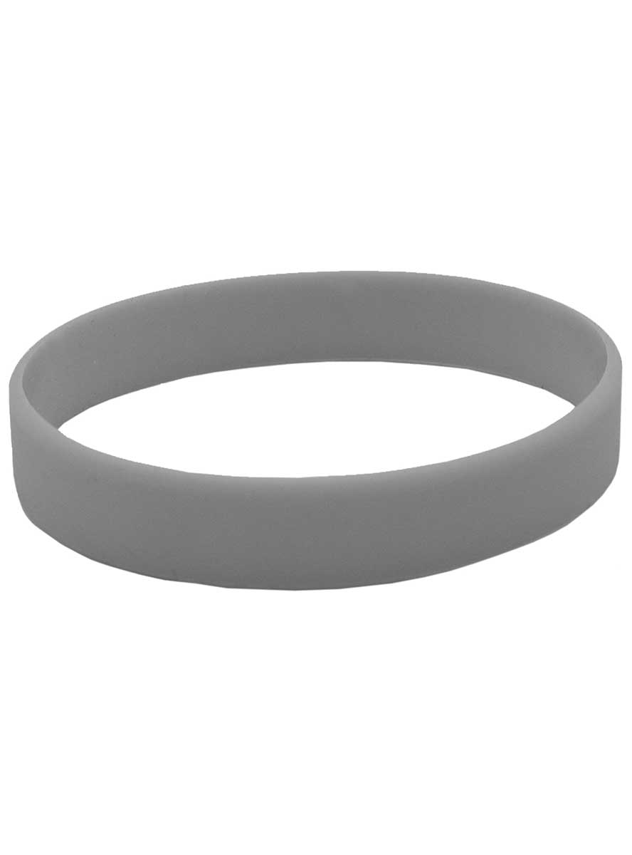 Silicone 4 Pack Silver Wristbands - Main Image
