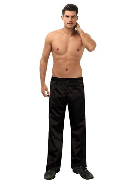 Tear Away Magnetic Sides Mens Black Stripper Pants - Main Image
